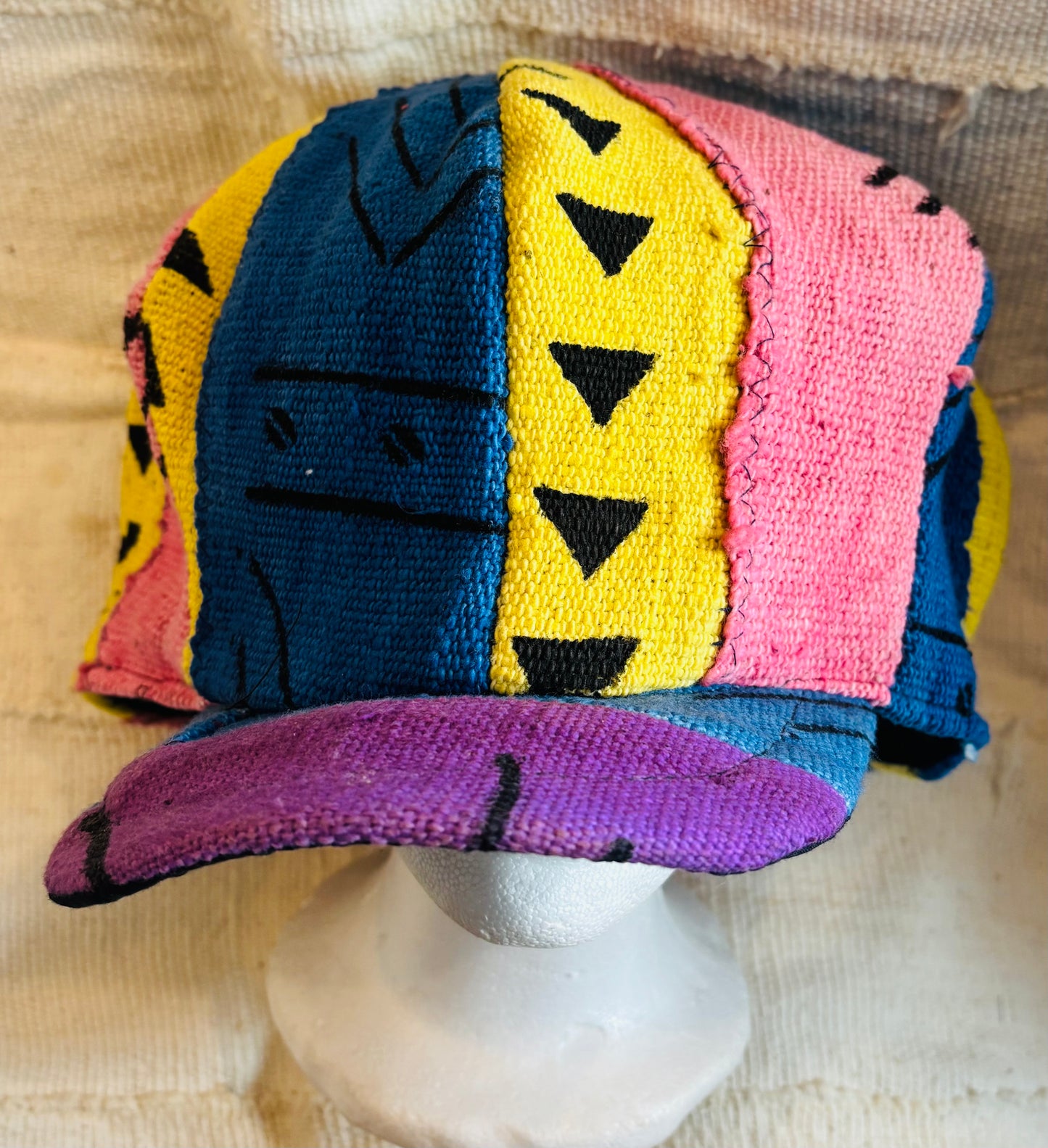 Multi color mudcloth hat #2