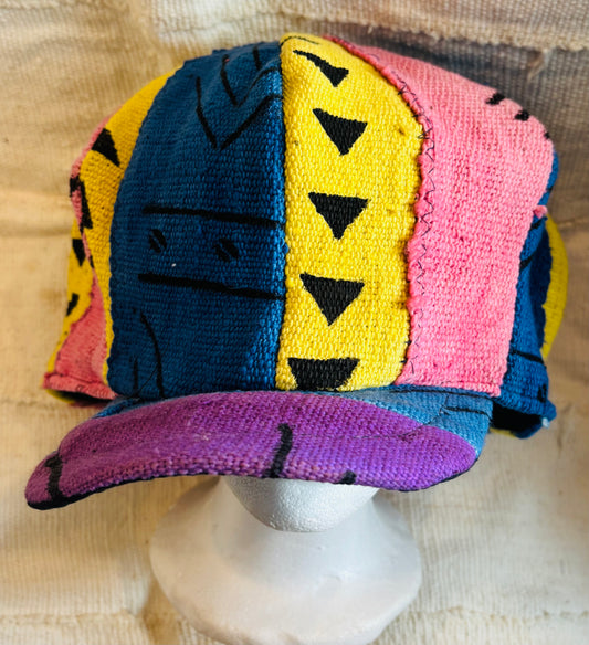 Multi color mudcloth hat #2