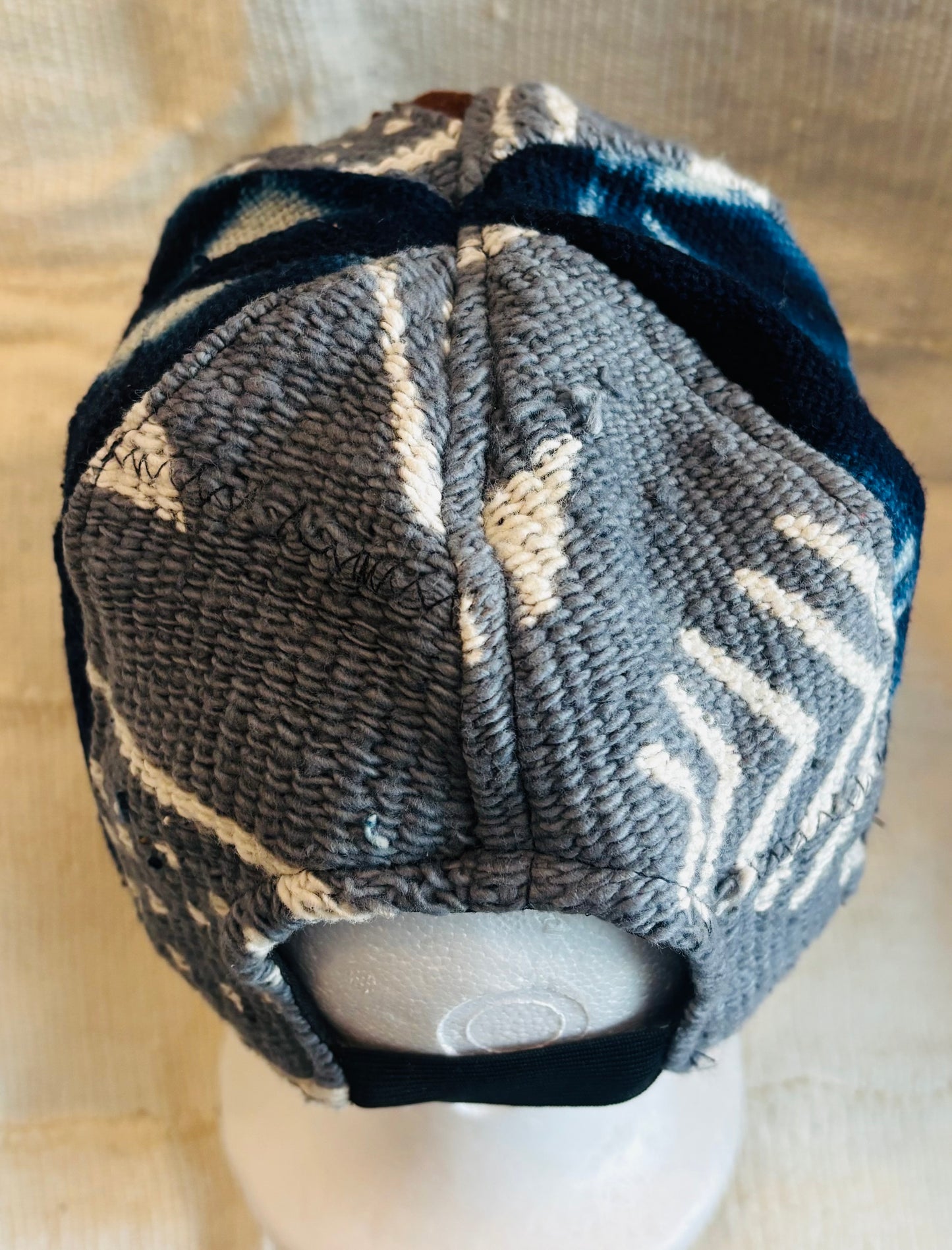 Black, Grey, Brown, Indigo mudcloth cap