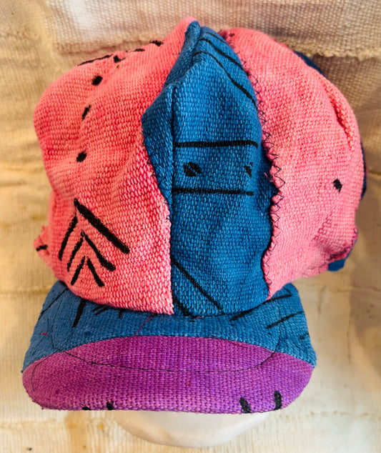 Multicolor mudcloth hat