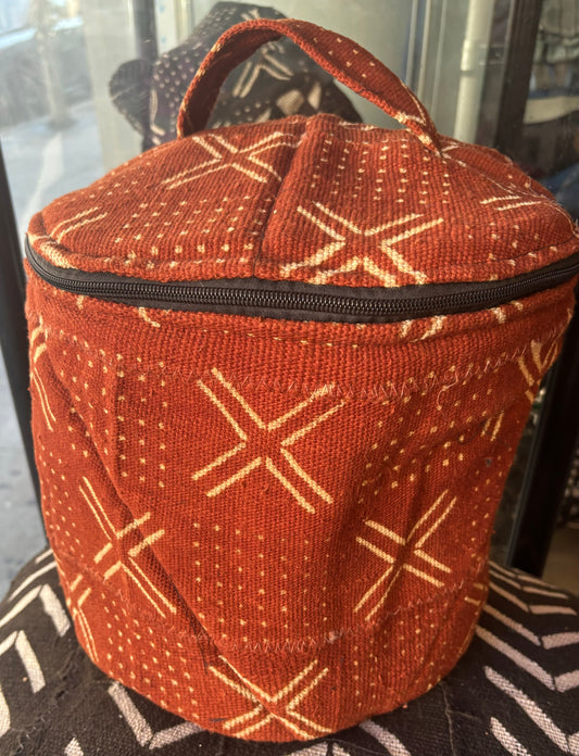 Large rust Mudcloth bag