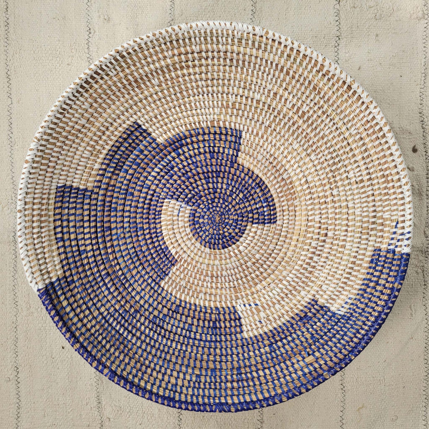 Blue Jagged Wave Senegalese Basket