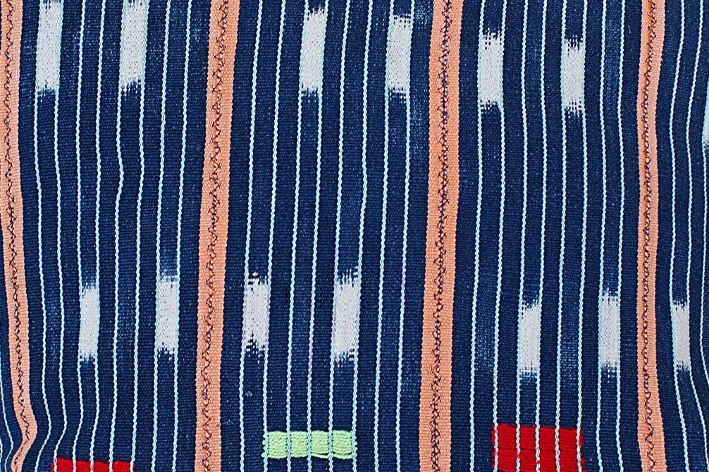 Lined Patterns on Large Indigo Pillowcase