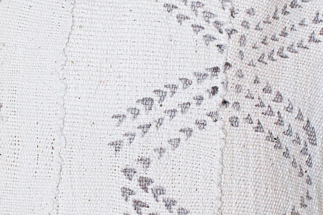 Large Grey Fishbones on Large White Pillowcase