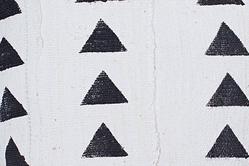 Black Triangles on Large White Pillowcase