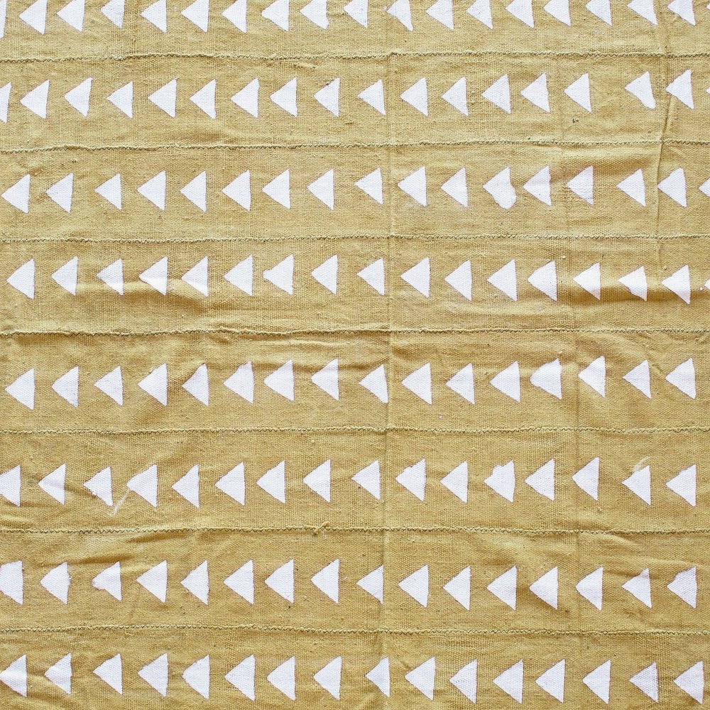 Triangles on Mustard Mudcloth