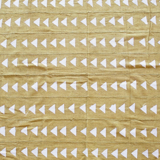 Triangles on Mustard Mudcloth
