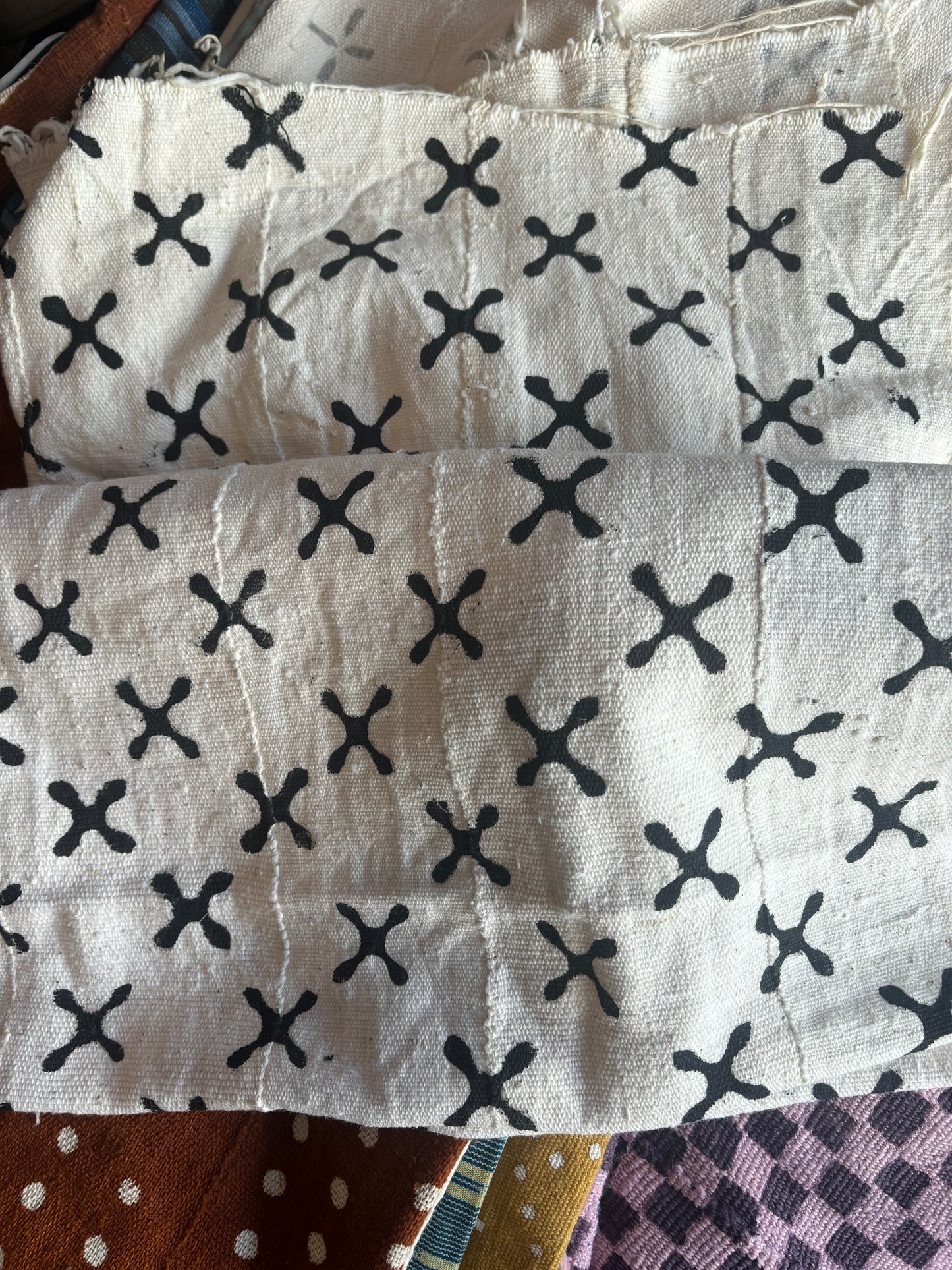 White Mudcloth Xs