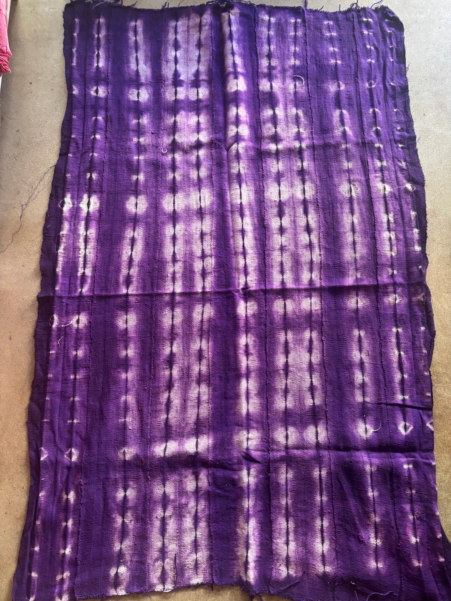 -Purple Tie-Dye Mudcloth