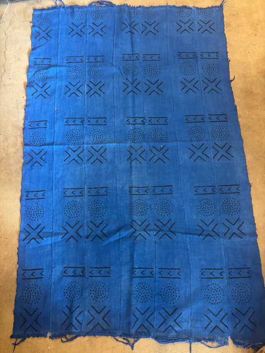 Multi design on Blue Mudcloth