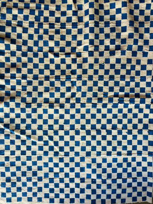 Checker Blue & white