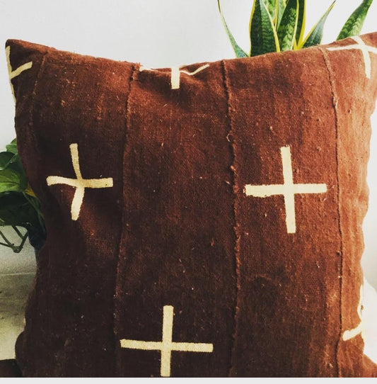 Crosses on  Rust Pillowcase