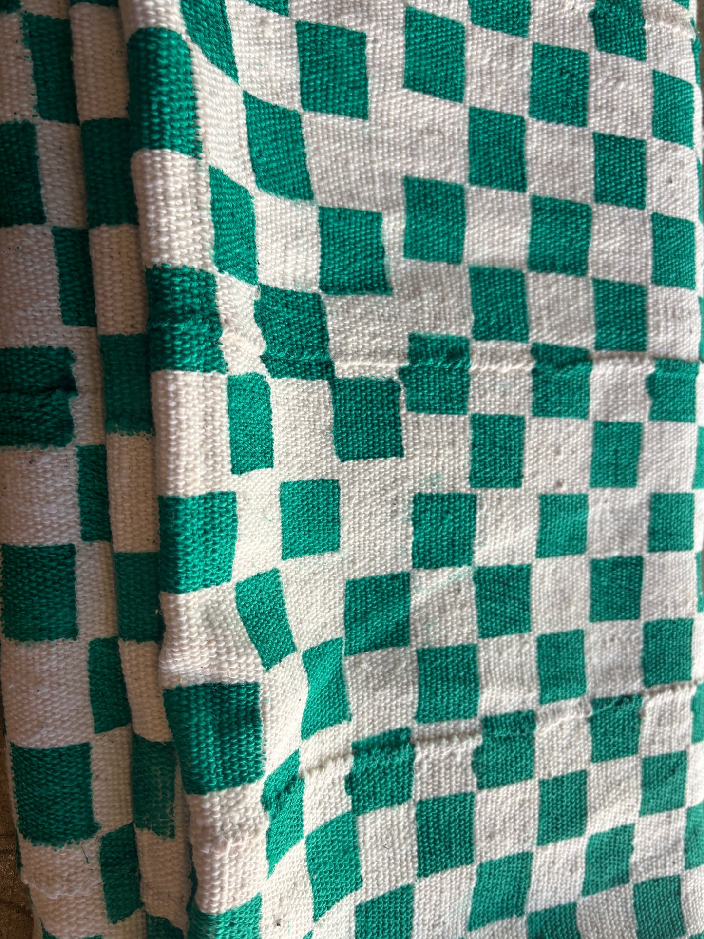 Checker Green & white