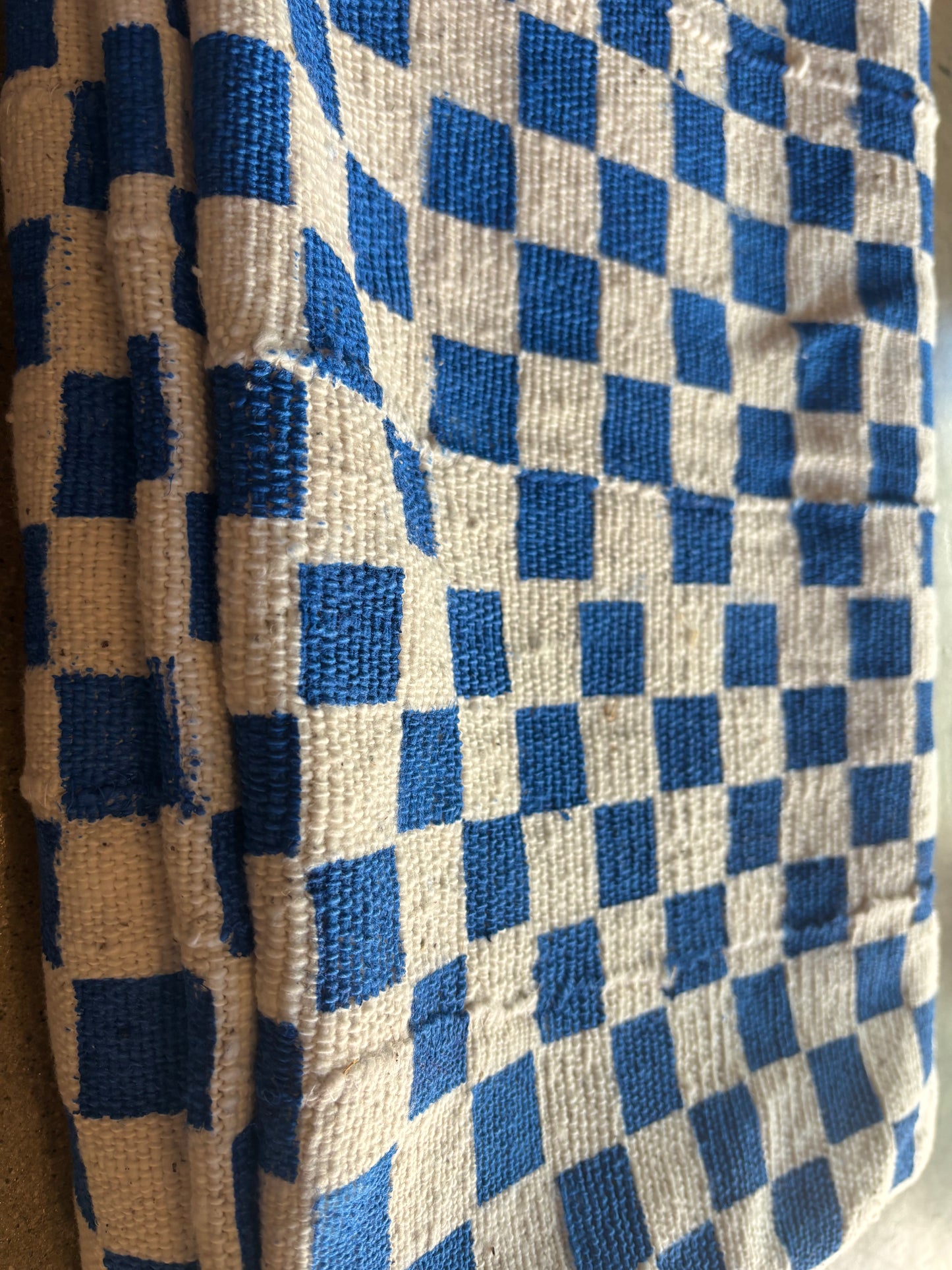 Checker Blue & white