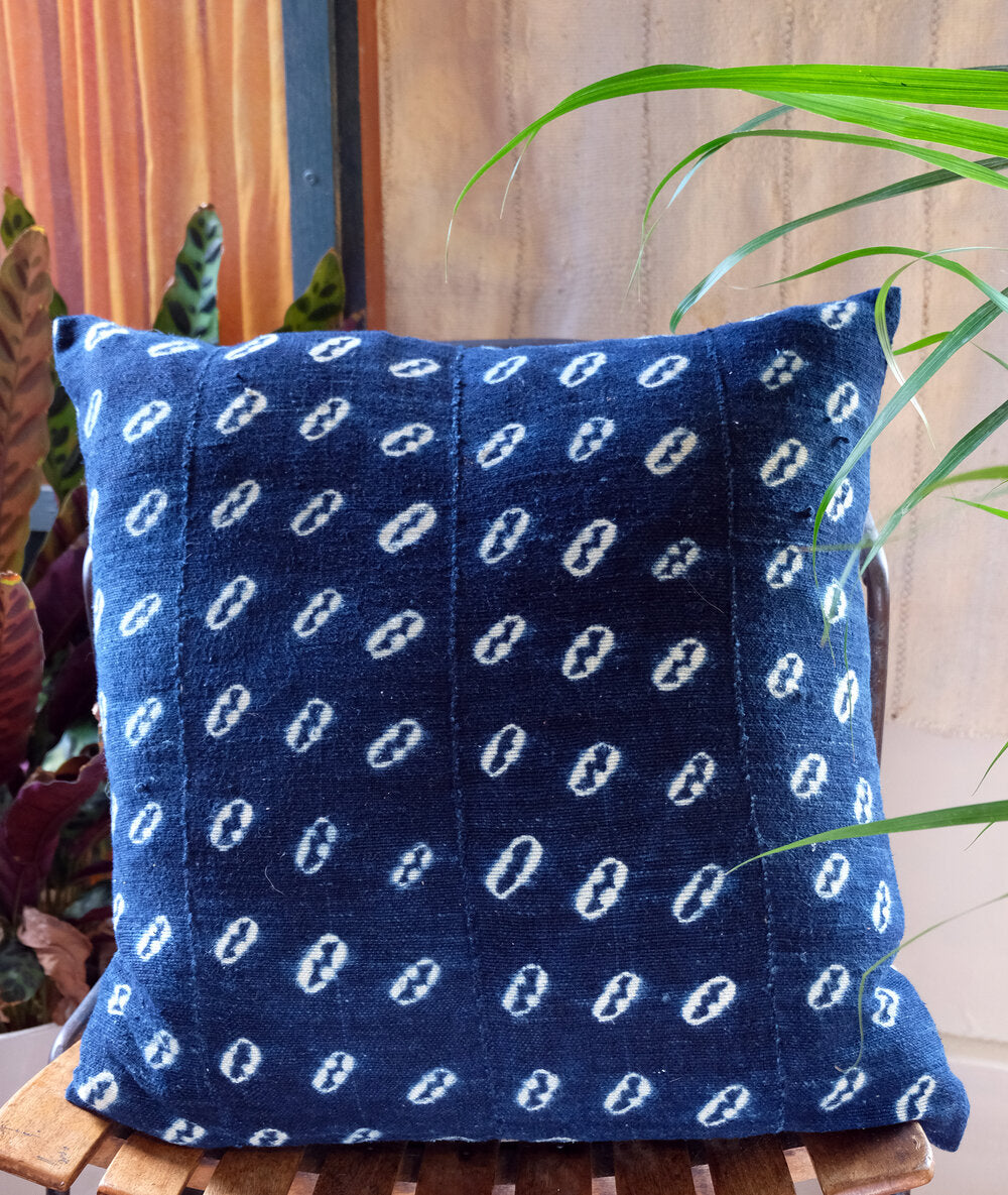 Coins on Indigo Pillowcase