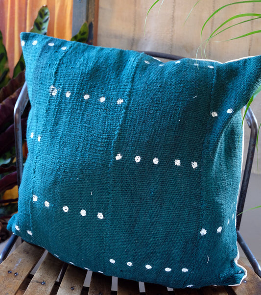 Five Dots on Emerald Green Pillowcase