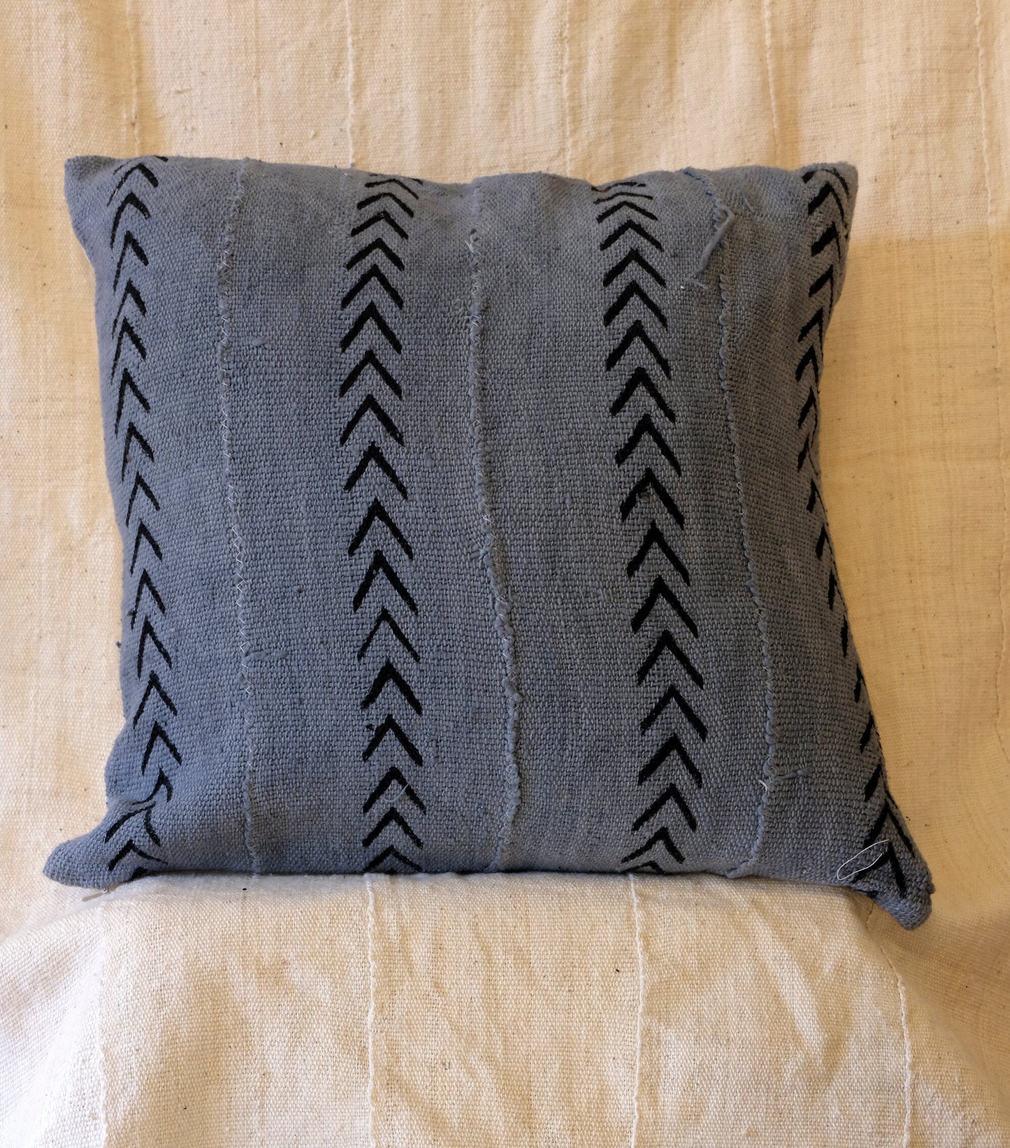 Black Chevrons on Grey Pillowcase