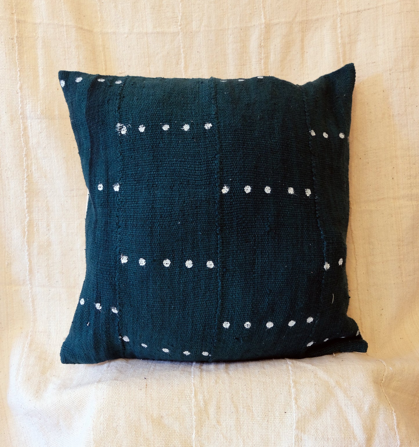 Five Dots on Emerald Green Pillowcase