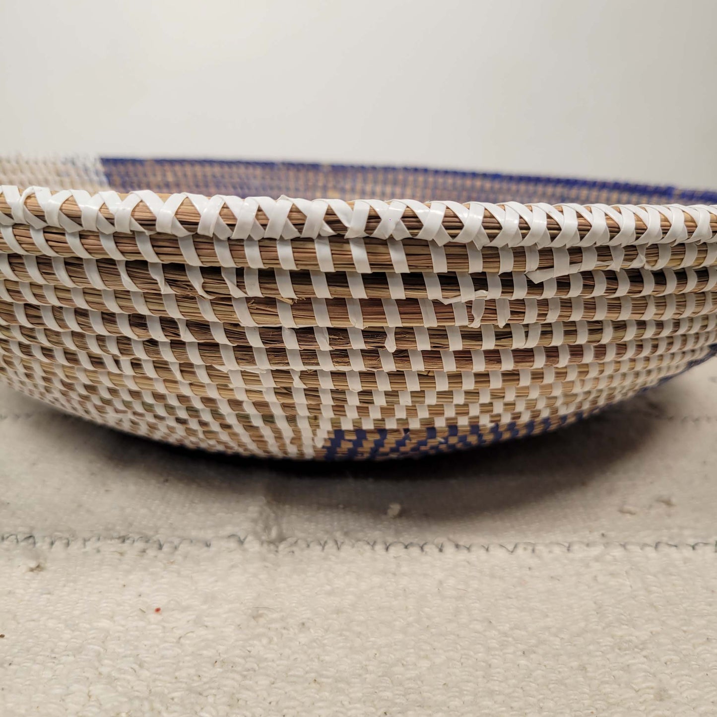 Blue Jagged Wave Senegalese Basket