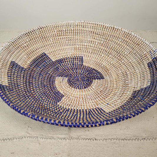 Blue Jagged Wave Senegalese Basket