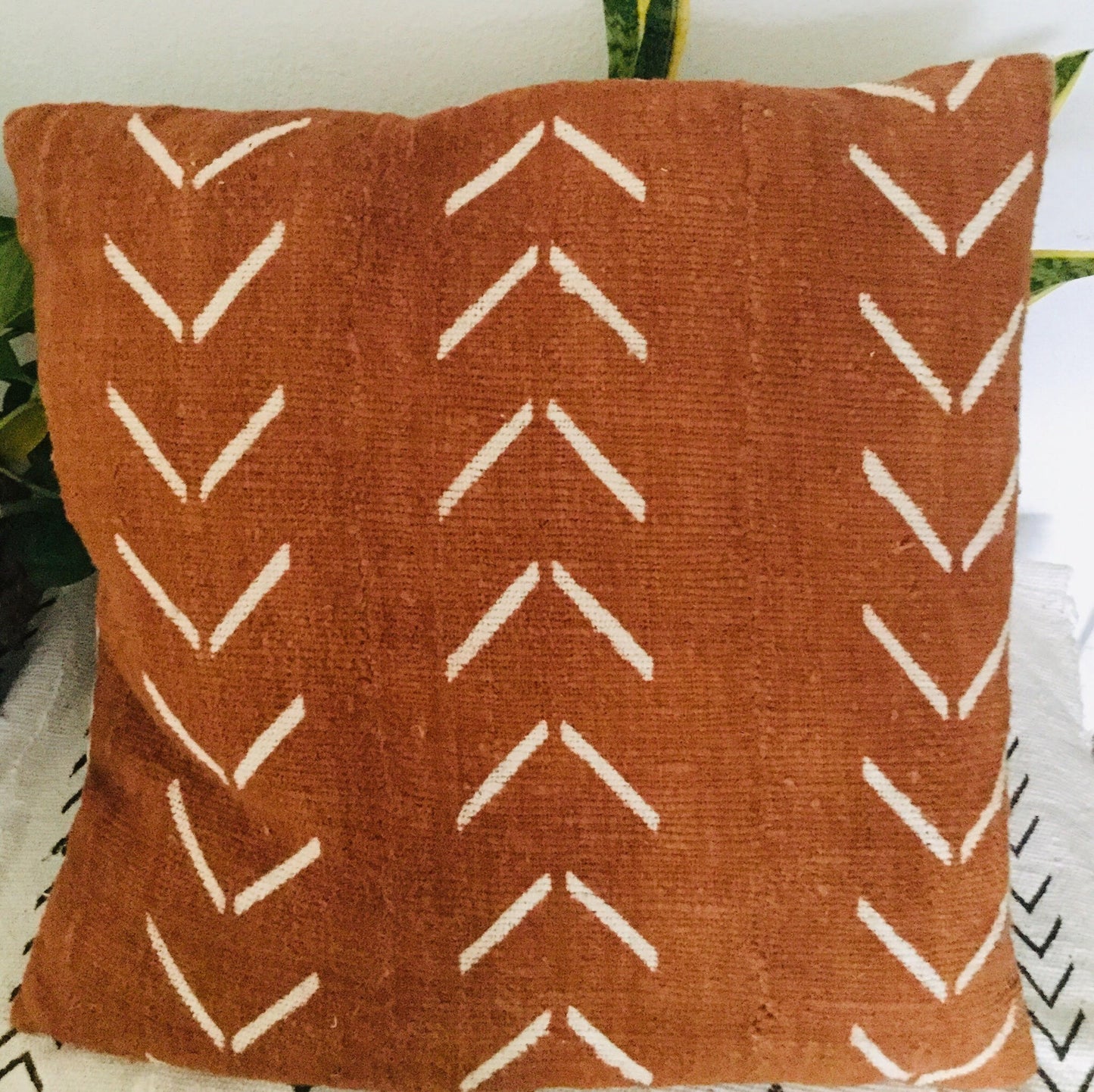 Chevron on Rust Pillowcase