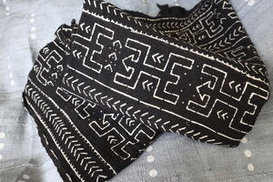 Kanaga on Black Mudcloth