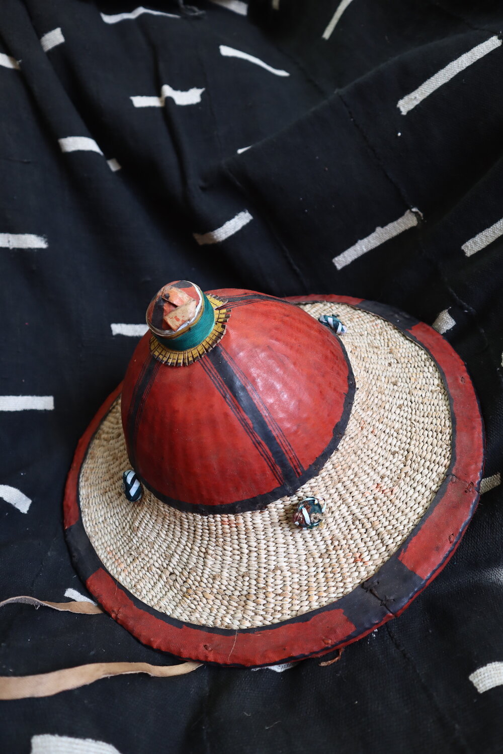 Rounded Fulani  Straw Hat.