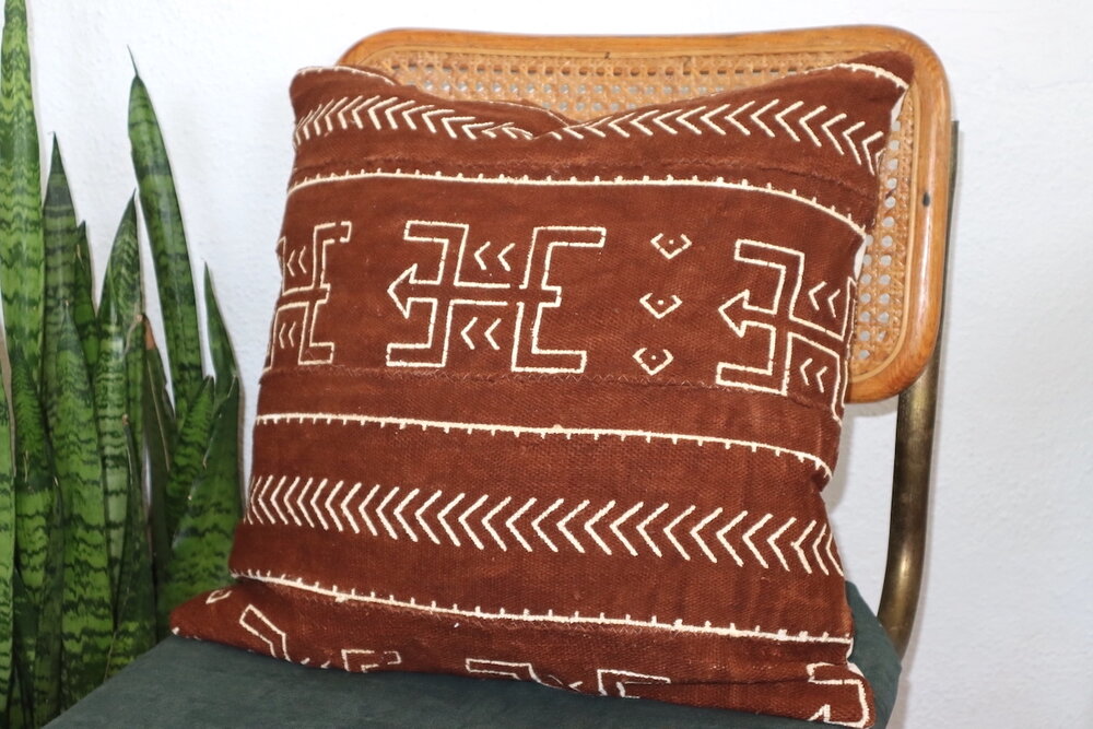 Kanaga in Large Rust Pillowcase