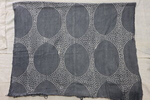 Circled Dots on Grey Mudcloth