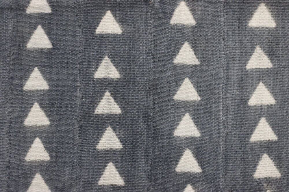 Smaller Triangles on Grey Mudcloth