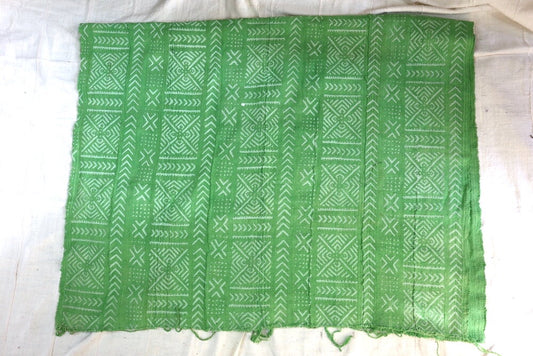 Multi-Patterned on Light Green Mudcloth