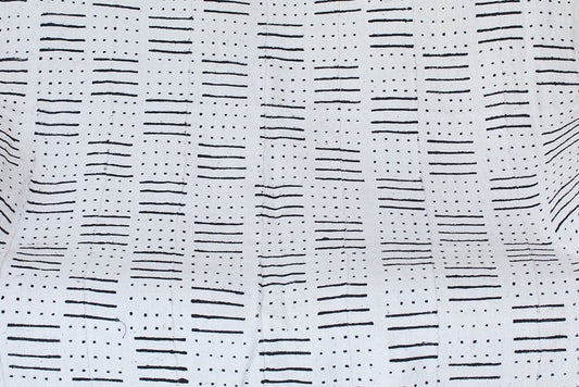 Dots & lines White Mudcloth Patterns.