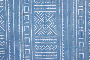 Multi-Patterned on Blue Mudcloth