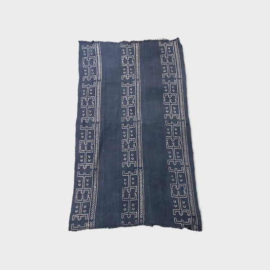 GREY MUD CLOTH WITH AFRICAN DESIGN