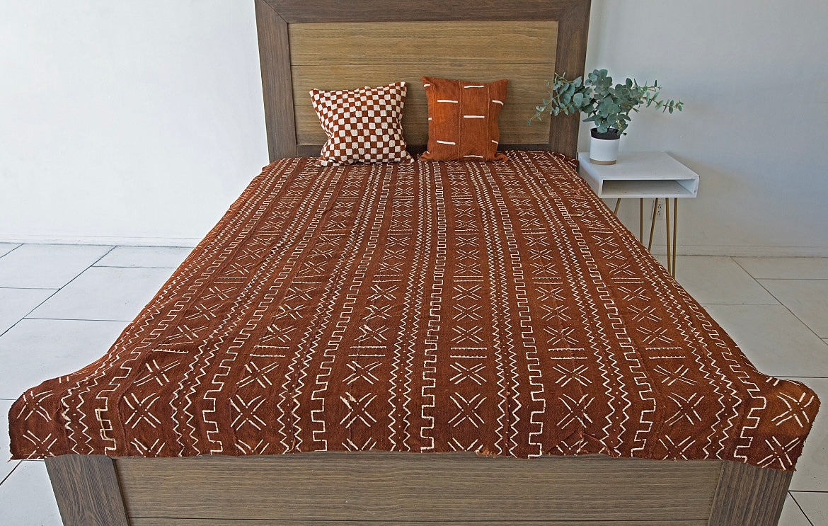 Mudcloth Queen Blanket 17