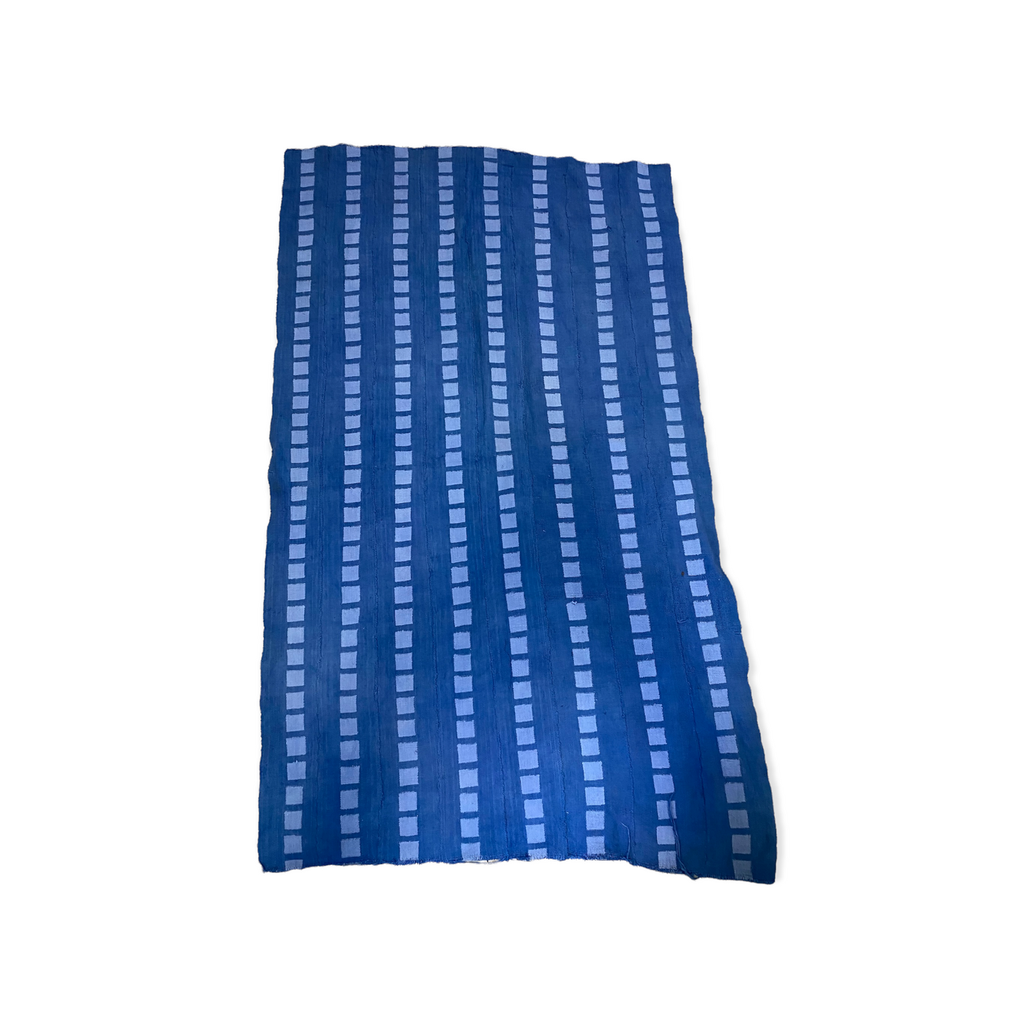 BLUE MUD CLOTH WITH SQUARES