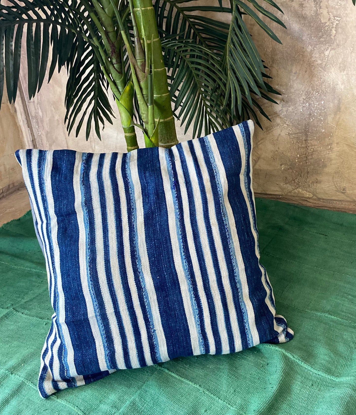 Stripes on Blue Pillowcase