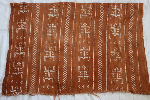 Kanaga on Light Rust Mudcloth