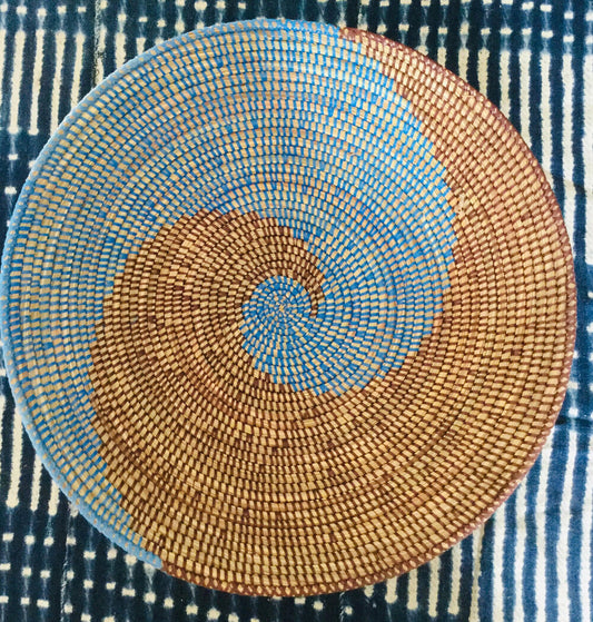 Blue and Black Waves Senegalese Basket