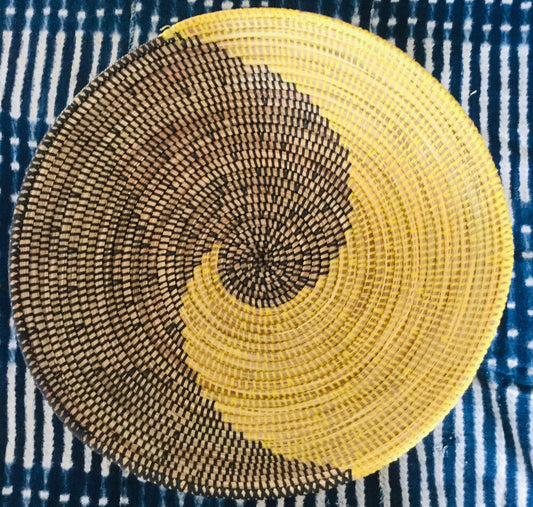 Dark Blue-Yellow Senegalese Basket