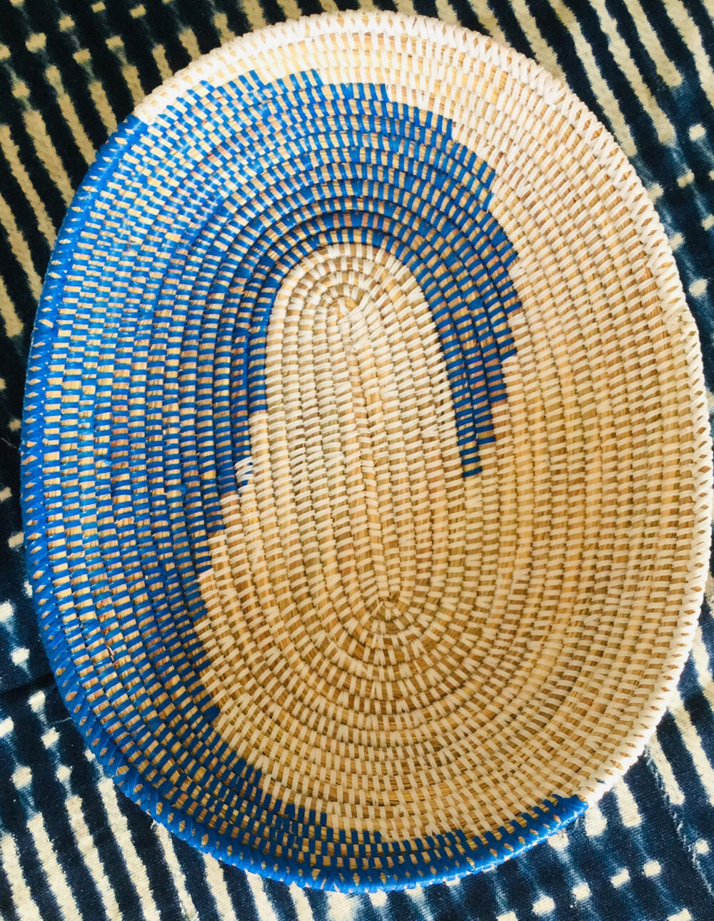 Long Blue Wave Senegalese Basket