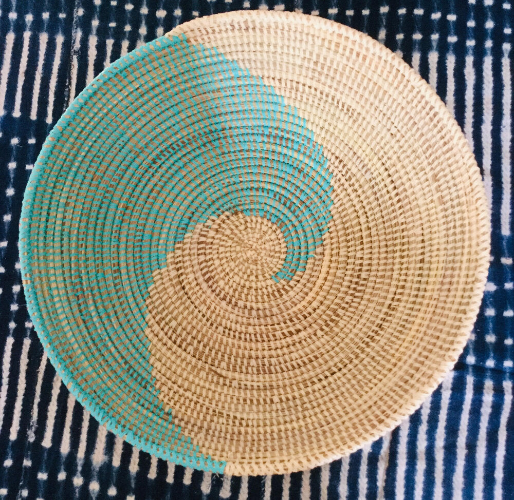 Turquoise Wave Senegalese Basket